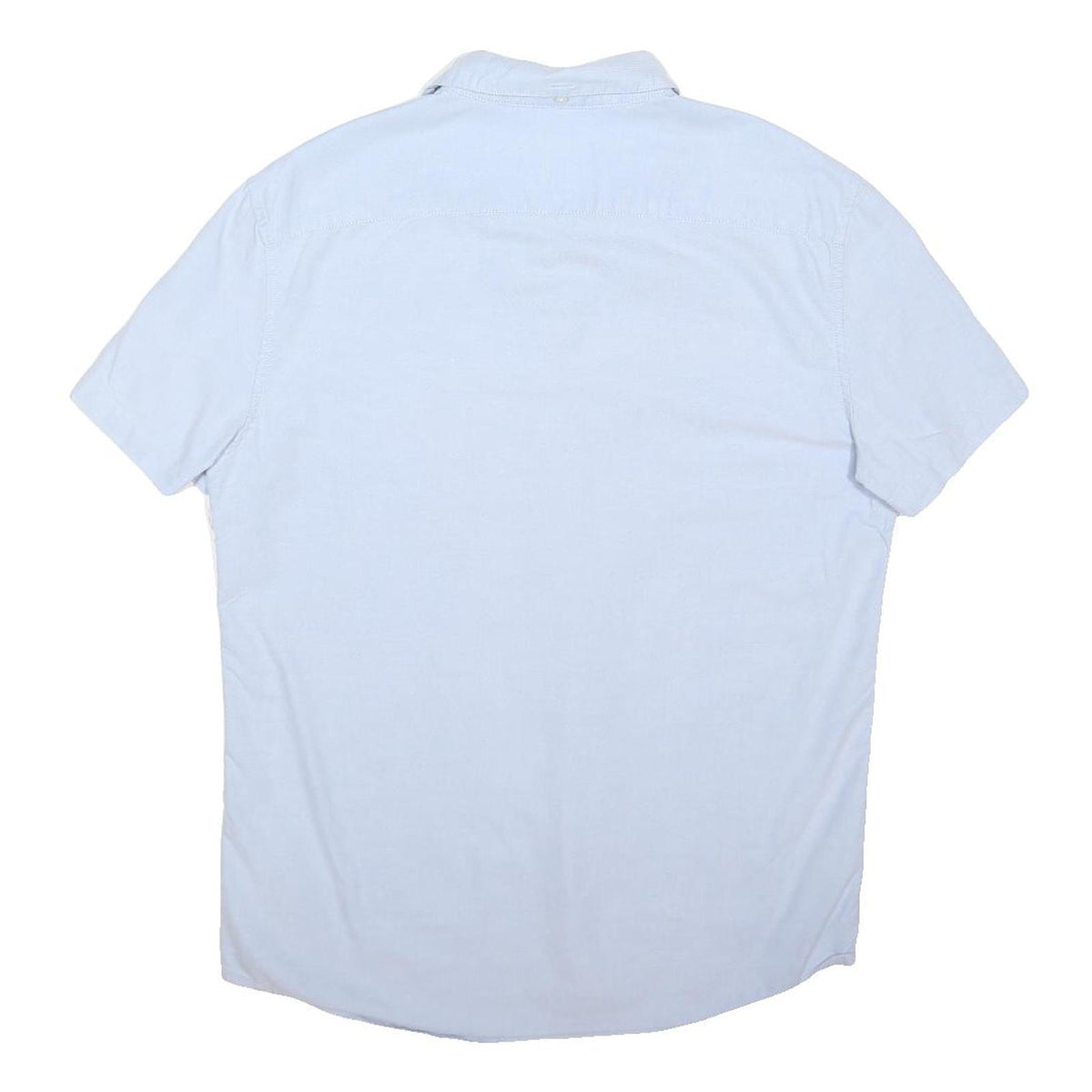 JACK WILLS Mens Light Blue Cotton Blend Short Sleeve Shirt M Casual Summer