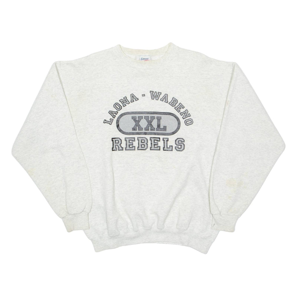SANTEE SWEATS Laona Wabeno Rebels Athletics Wisconsin Mens Sweatshirt Grey USA L