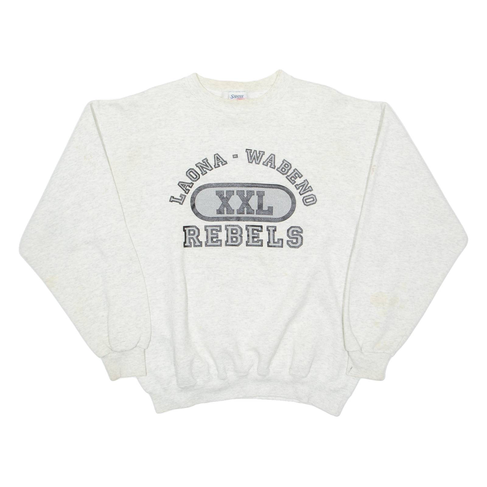 SANTEE SWEATS Laona Wabeno Rebels Athletics Wisconsin Mens Sweatshirt Grey USA L