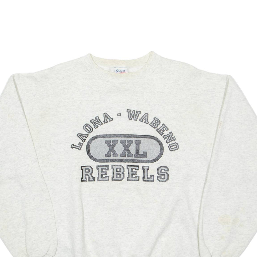 SANTEE SWEATS Laona Wabeno Rebels Athletics Wisconsin Mens Sweatshirt Grey USA L