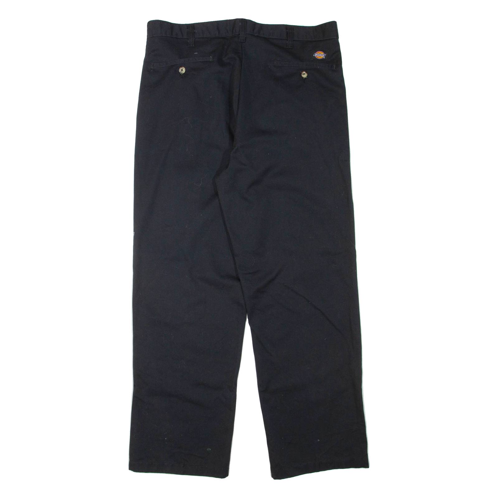 DICKIES Womens Trousers Black Regular Straight W34 L30