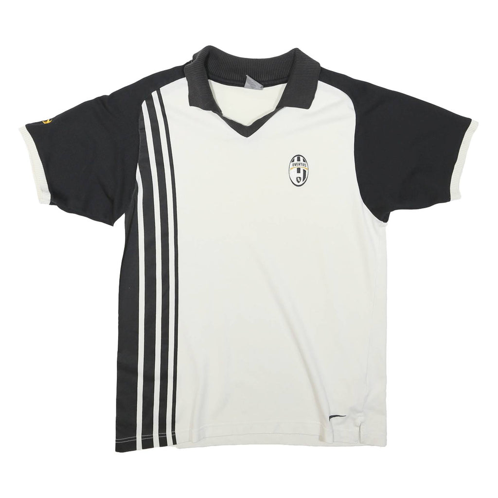 NIKE Mens White & Black Juventus Graphic T-Shirt L Short Sleeve V-Neck Sports