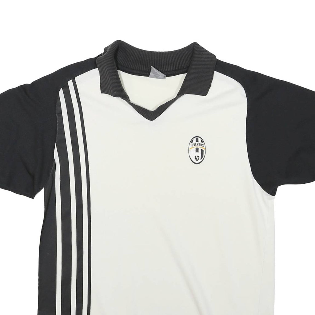 NIKE Mens White & Black Juventus Graphic T-Shirt L Short Sleeve V-Neck Sports