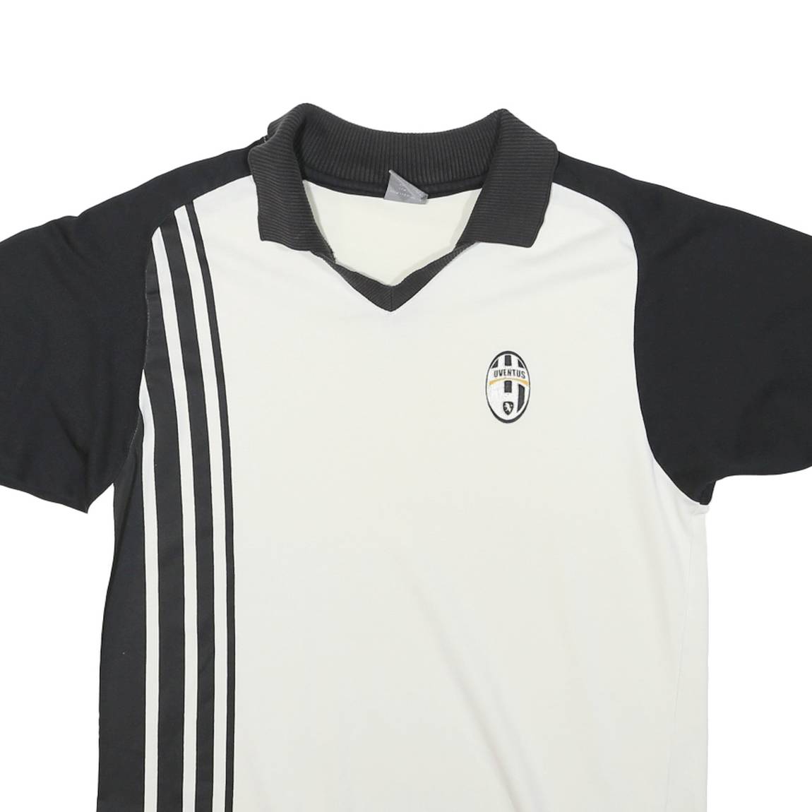 NIKE Mens White & Black Juventus Graphic T-Shirt L Short Sleeve V-Neck Sports