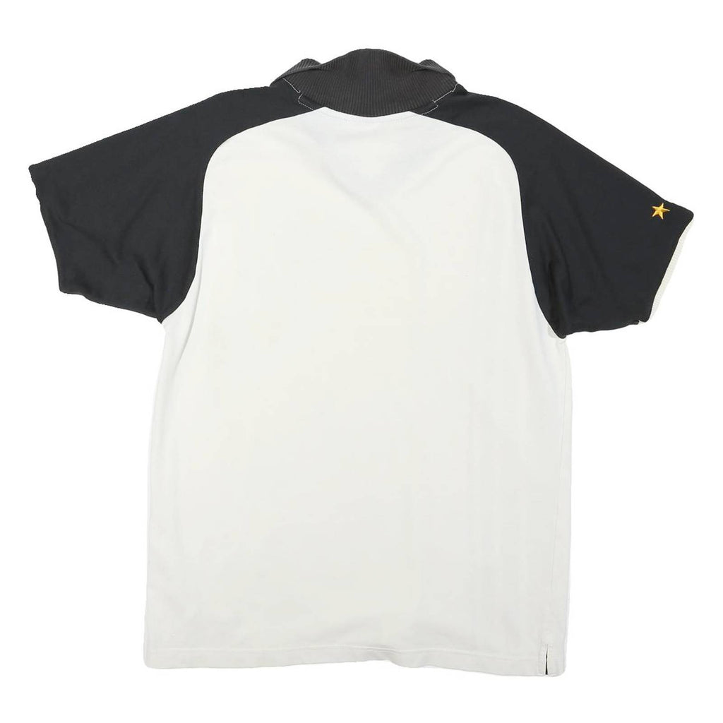 NIKE Mens White & Black Juventus Graphic T-Shirt L Short Sleeve V-Neck Sports