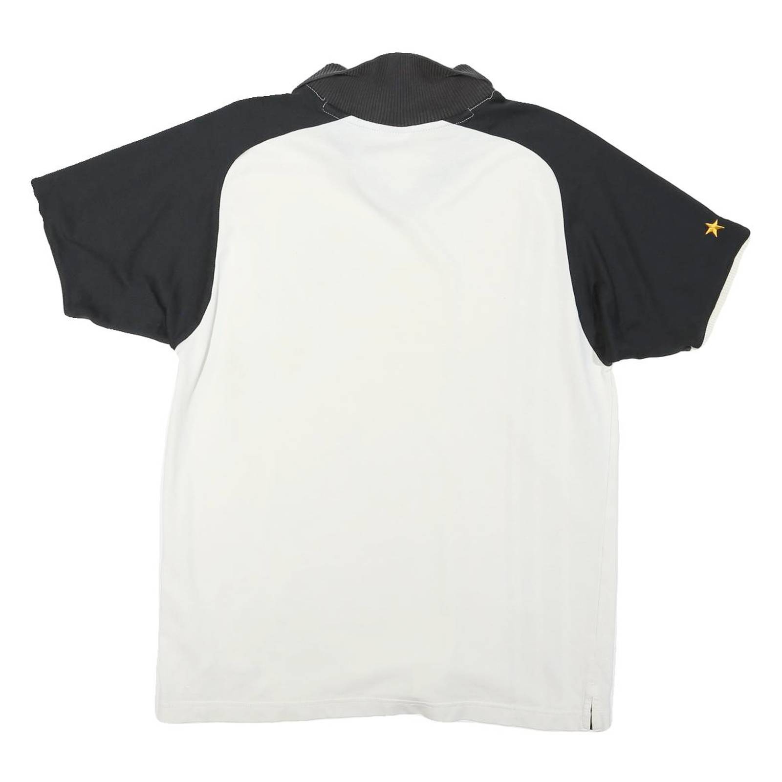 NIKE Mens White & Black Juventus Graphic T-Shirt L Short Sleeve V-Neck Sports