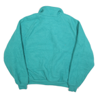 COLUMBIA Mens Turquoise Red Zip Up Polyester Fleece Jacket 2XL Warm Outdoor