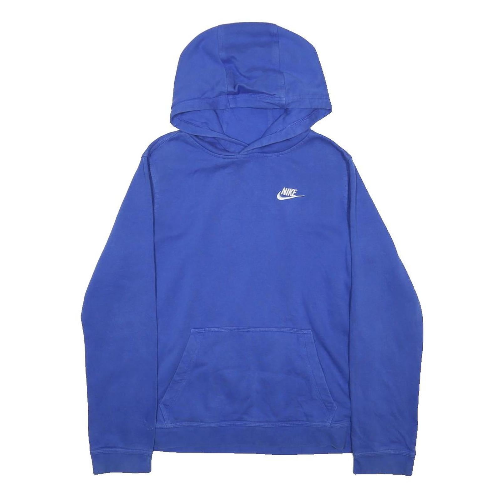 NIKE Womens Blue Pullover Hoodie XL Cotton Blend Casual Sportswear