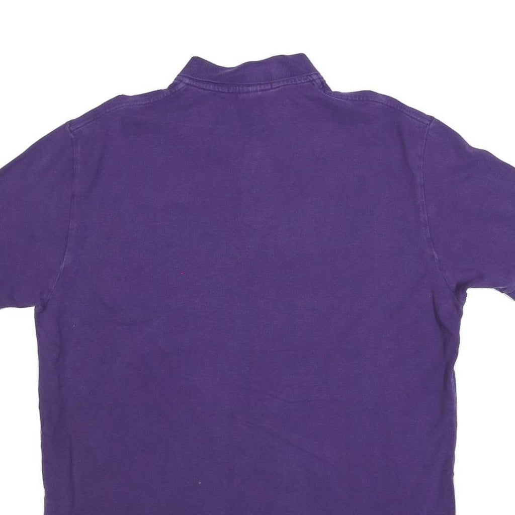 POLO RALPH LAUREN Mens Purple Short Sleeve Plain L Cotton Blend Polo Shirt