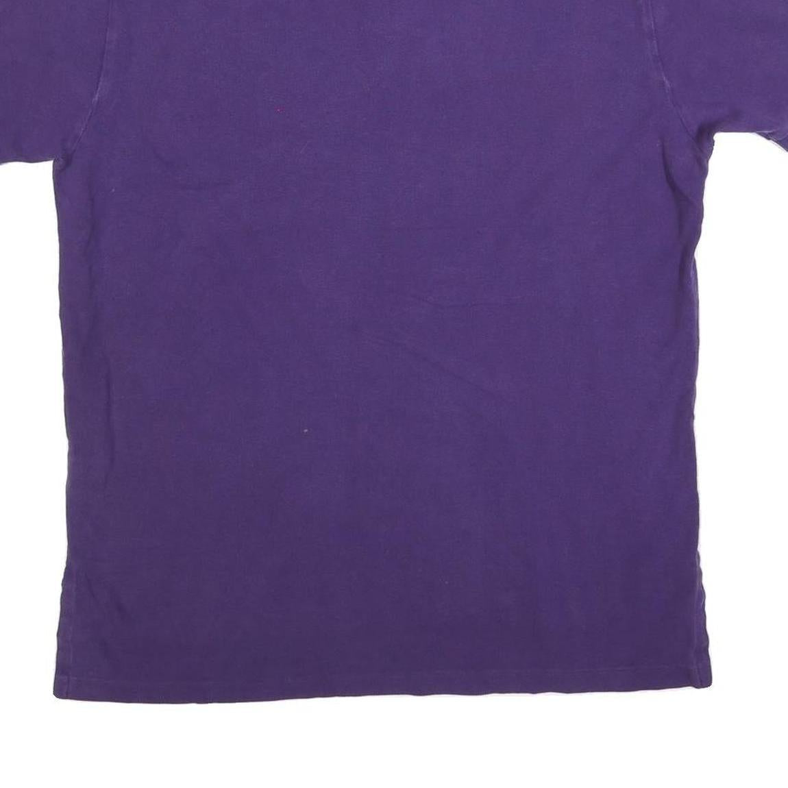 POLO RALPH LAUREN Mens Purple Short Sleeve Plain L Cotton Blend Polo Shirt