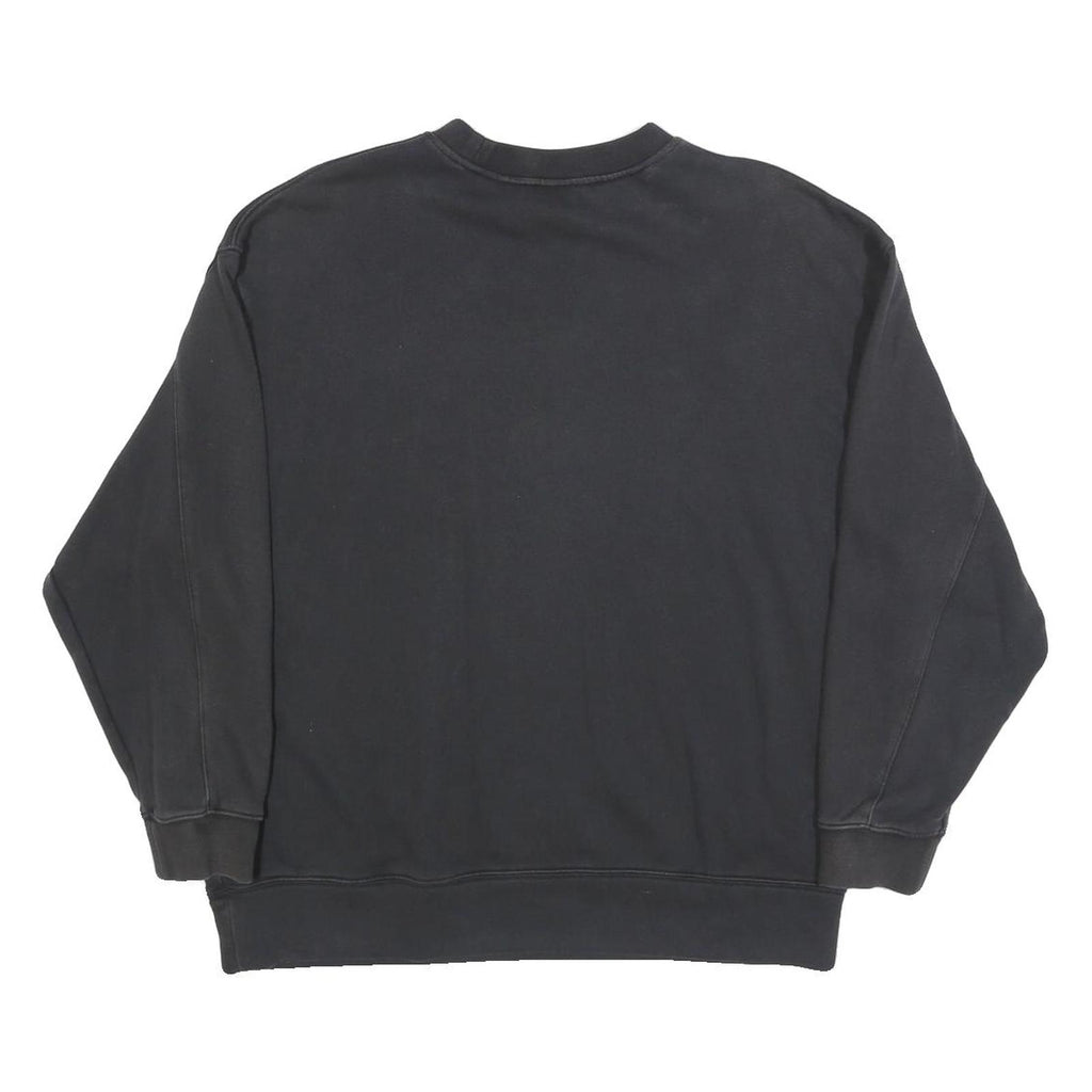 ADIDAS Womens Black Crew Neck Sweatshirt UK 6 Cotton Blend Casual Pullover