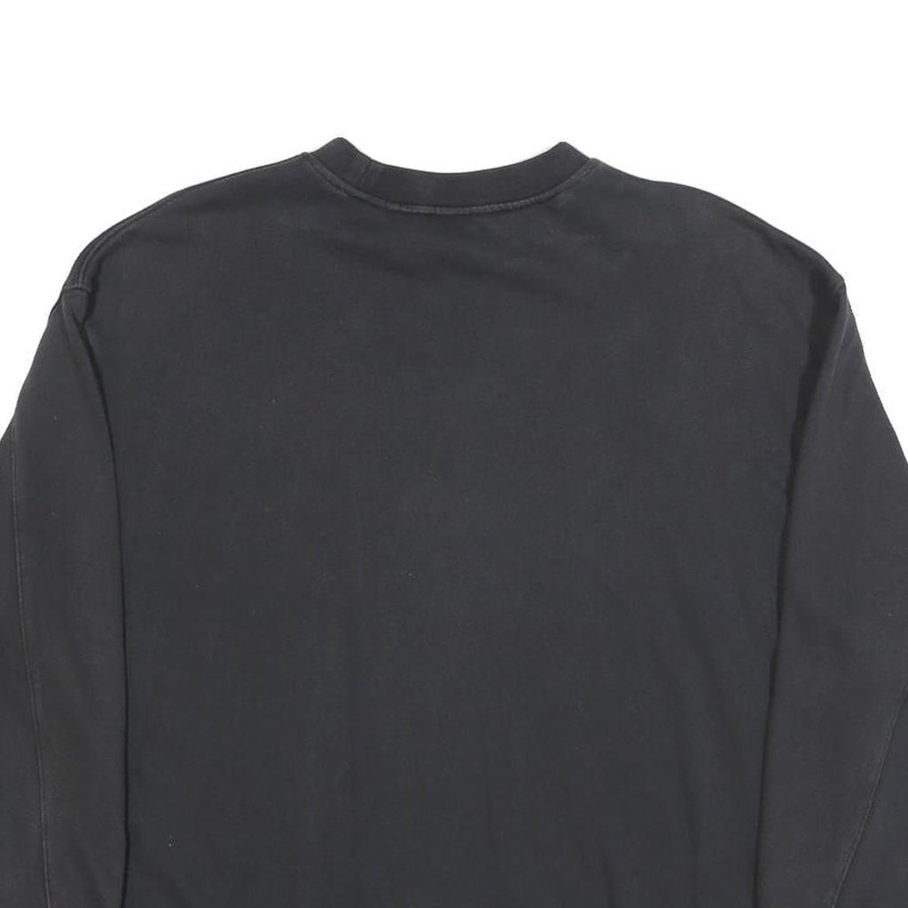 ADIDAS Womens Black Crew Neck Sweatshirt UK 6 Cotton Blend Casual Pullover