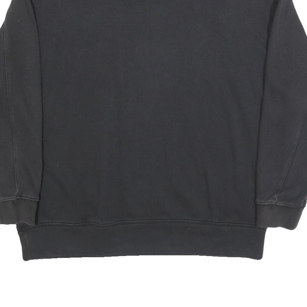 ADIDAS Womens Black Crew Neck Sweatshirt UK 6 Cotton Blend Casual Pullover