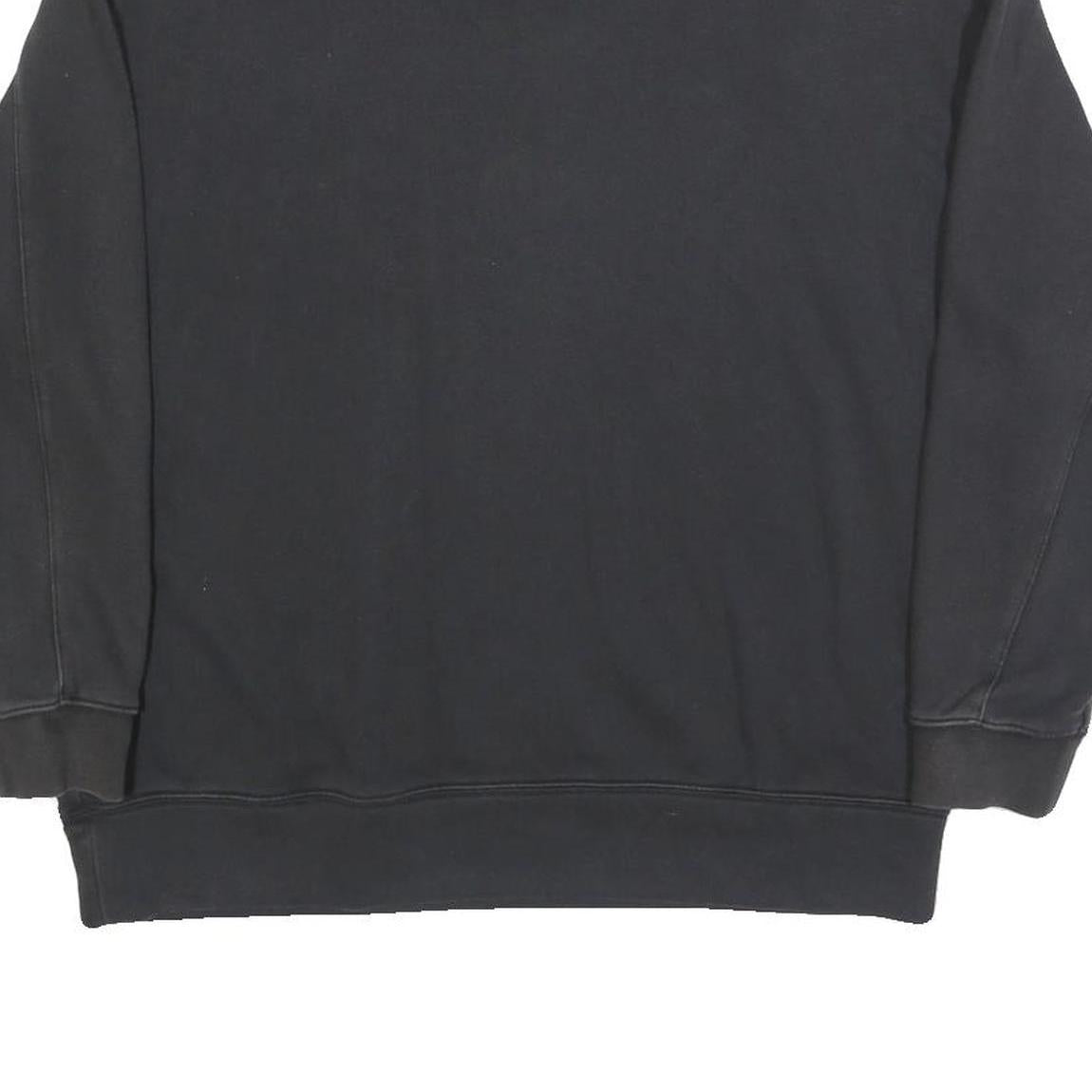 ADIDAS Womens Black Crew Neck Sweatshirt UK 6 Cotton Blend Casual Pullover