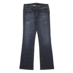 REFUGE Womens Blue Regular Fit Bootcut Denim Medium W28 L30 Cotton Blend Zip