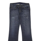 REFUGE Womens Blue Regular Fit Bootcut Denim Medium W28 L30 Cotton Blend Zip