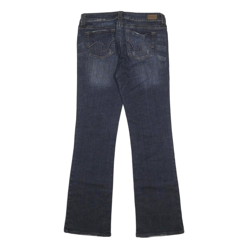 REFUGE Womens Blue Regular Fit Bootcut Denim Medium W28 L30 Cotton Blend Zip