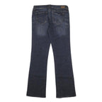 REFUGE Womens Blue Regular Fit Bootcut Denim Medium W28 L30 Cotton Blend Zip