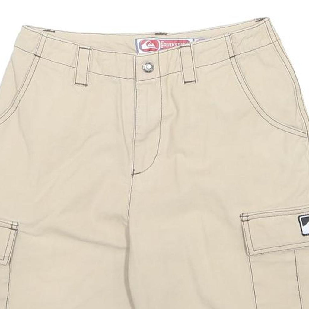 QUIKSILVER Mens Shorts Beige Cargo M W26 Pocket Casual Cotton Blend