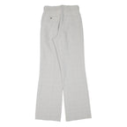 Womens Polyester Blend Relaxed Wide-Leg Trousers W27 L33 Checked Pattern Smart