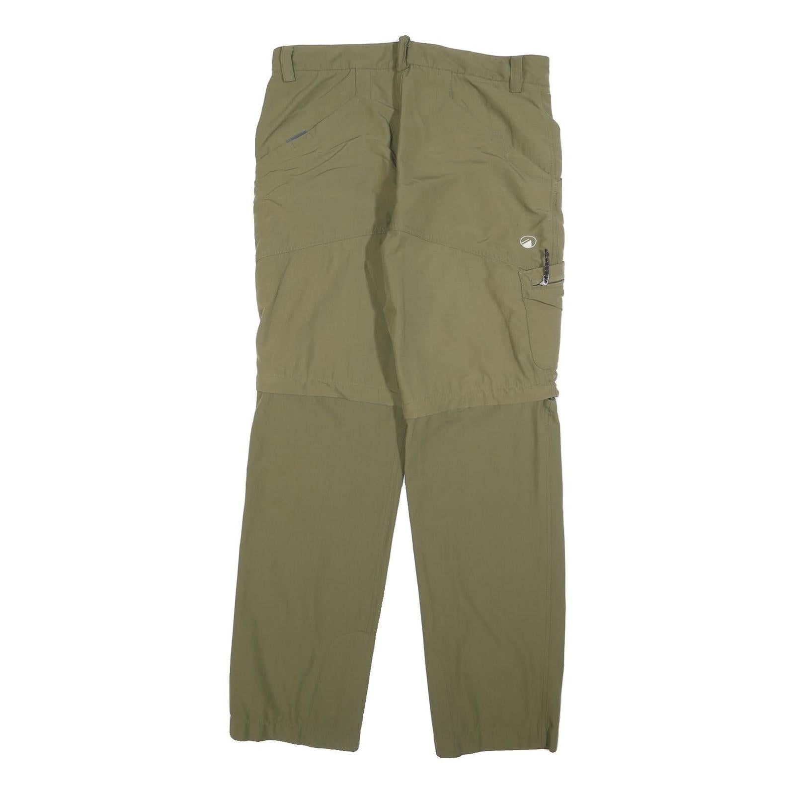 LIPPI Womens Regular Fit Beige Polyester Blend Zip Trousers W34 L30 Outdoor Wear