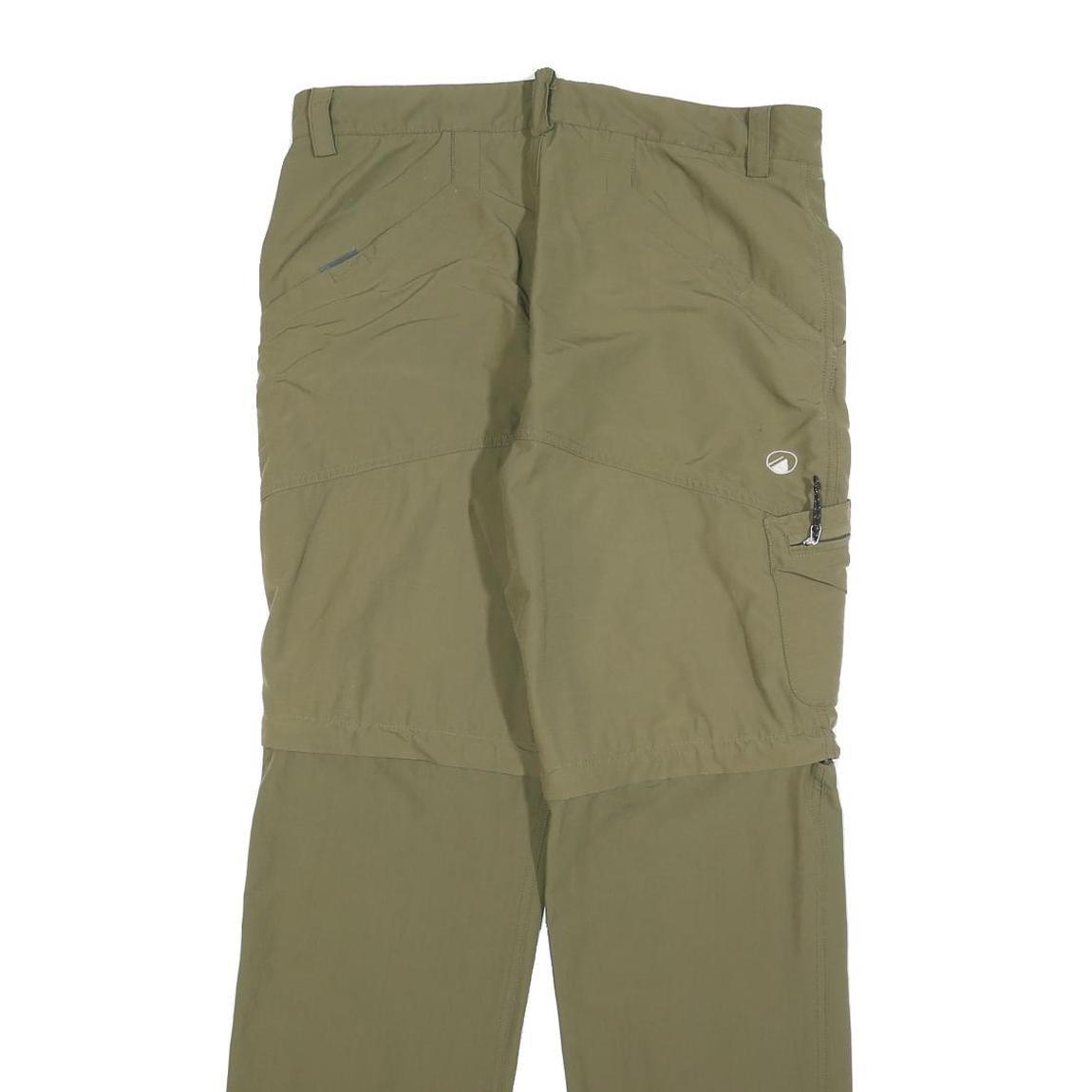 LIPPI Womens Regular Fit Beige Polyester Blend Zip Trousers W34 L30 Outdoor Wear