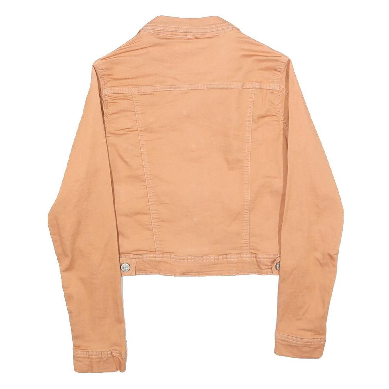 CHICOREE Womens Beige Cotton Button Jacket XS Jeanswear Casual Lightweight