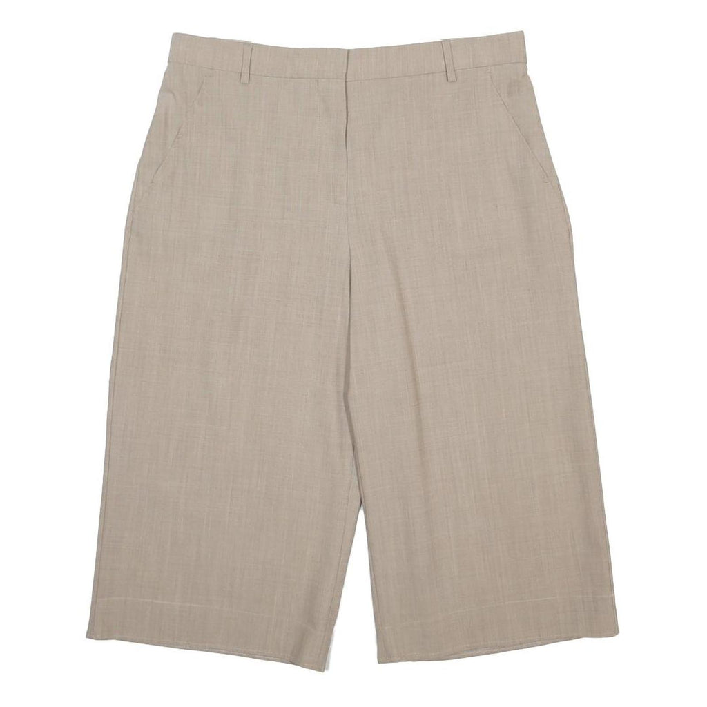 WEEKEND MAX MARA Womens Shorts Beige Casual Classic UK 16 W34 Wool Blend