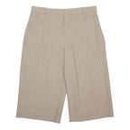 WEEKEND MAX MARA Womens Shorts Beige Casual Classic UK 16 W34 Wool Blend