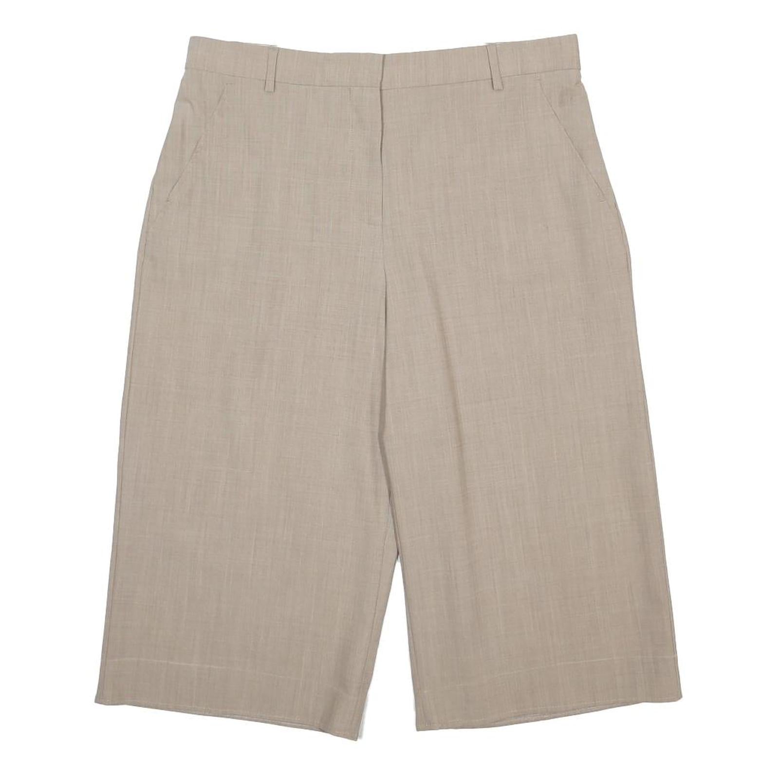 WEEKEND MAX MARA Womens Shorts Beige Casual Classic UK 16 W34 Wool Blend