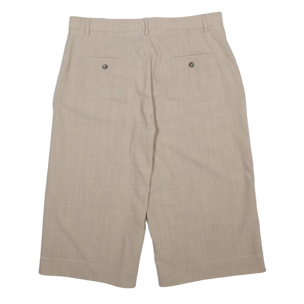 WEEKEND MAX MARA Womens Shorts Beige Casual Classic UK 16 W34 Wool Blend