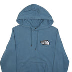 THE NORTH FACE Womens Blue Hoodie M Cotton Blend Pullover Logo Sweatshirt