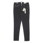 Calvin Klein Womens Slim Black Skinny Denim Jeans W27 L26 Zip Cotton Blend
