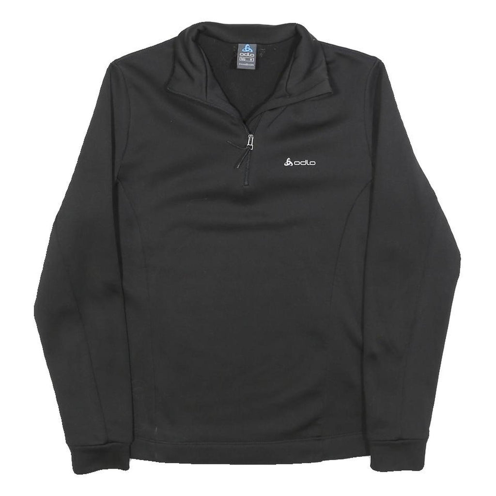 ODLO Womens Black Half Zip Sweatshirt M Lightweight Pullover Activewear