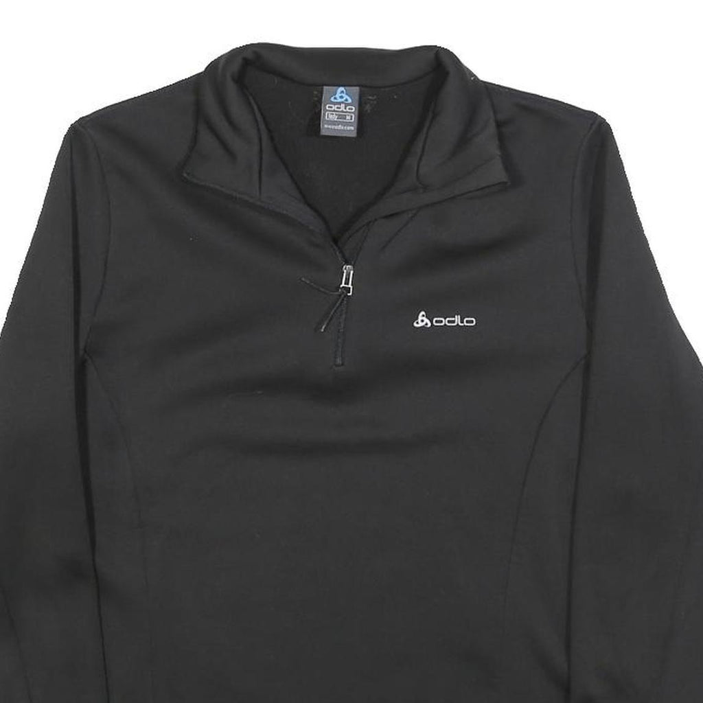 ODLO Womens Black Half Zip Sweatshirt M Lightweight Pullover Activewear