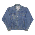 WRANGLER Mens Blue Denim Jacket S Cotton Blend Button Closure Classic Fit Casual
