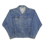 WRANGLER Mens Blue Denim Jacket S Cotton Blend Button Closure Classic Fit Casual