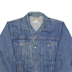 WRANGLER Mens Blue Denim Jacket S Cotton Blend Button Closure Classic Fit Casual