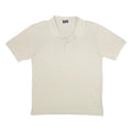 CHAMPION Mens Cream Polo Shirt L Cotton Blend Short Sleeve Basic Casual