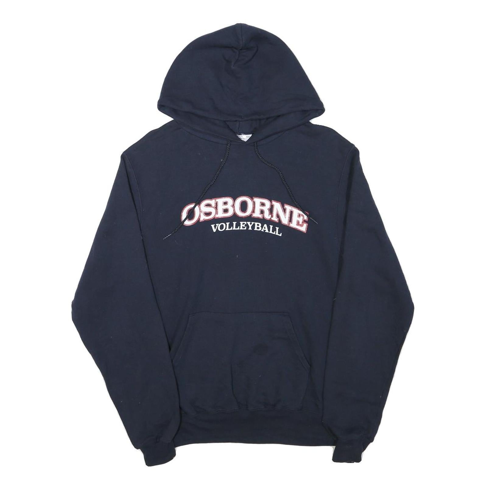CHAMPION Mens Navy Osborne Volleyball Pullover Hoodie S Cotton Blend Casual