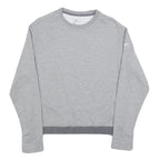 NIKE Womens Grey Crew Neck Sweatshirt M Cotton Blend Athletic Style