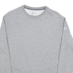 NIKE Womens Grey Crew Neck Sweatshirt M Cotton Blend Athletic Style