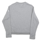 NIKE Womens Grey Crew Neck Sweatshirt M Cotton Blend Athletic Style