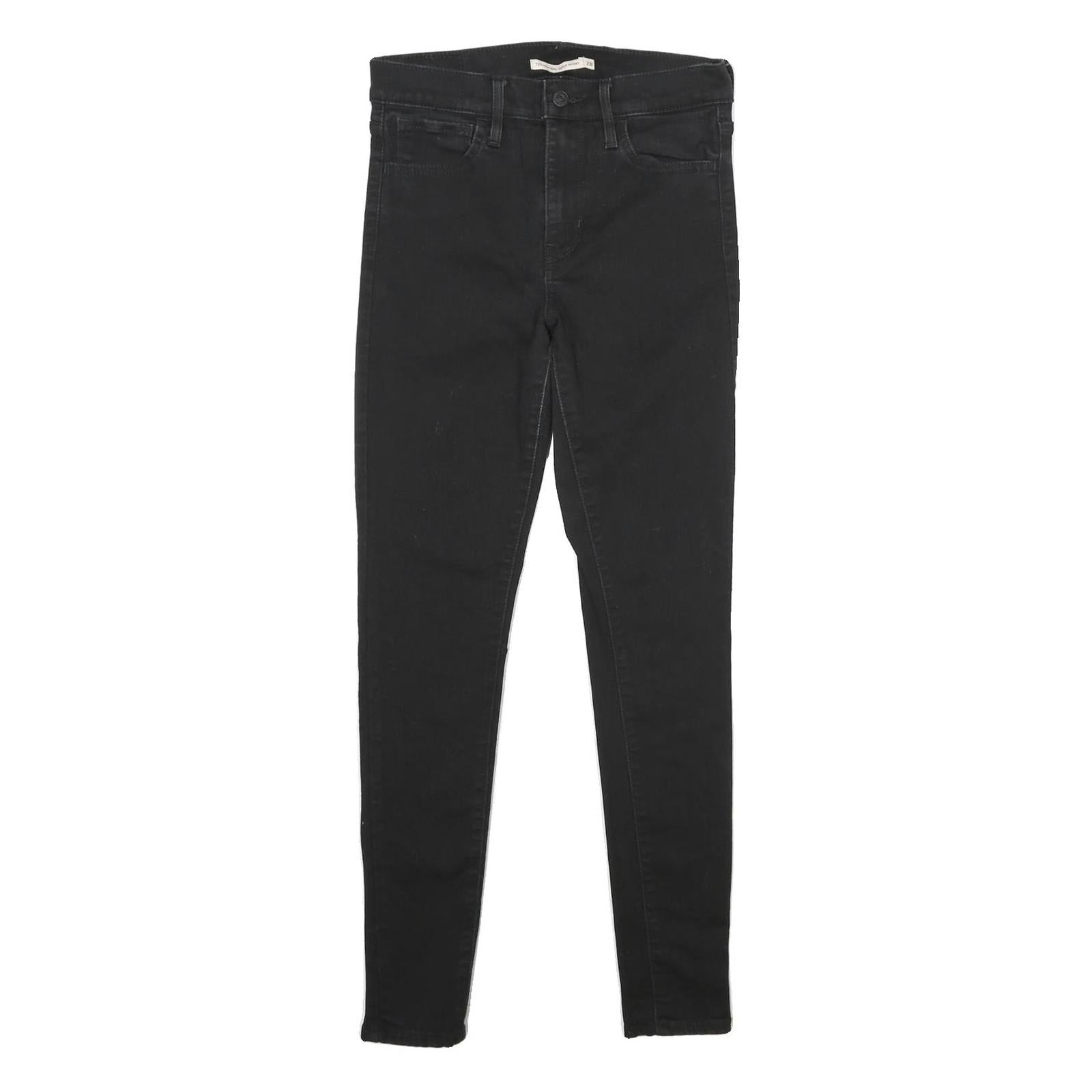 LEVI'S 720 High Rise Super Skinny Womens Jeans Black Slim Skinny Denim Dark W28