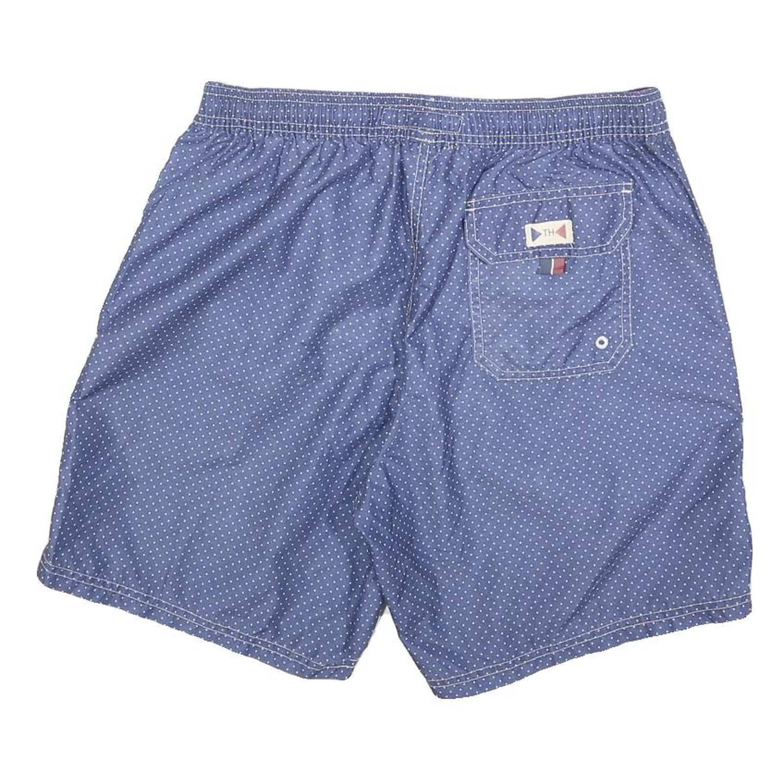 TOMMY HILFIGER Mens Blue Casual Shorts S W30 Polka Dot Print Swimwear