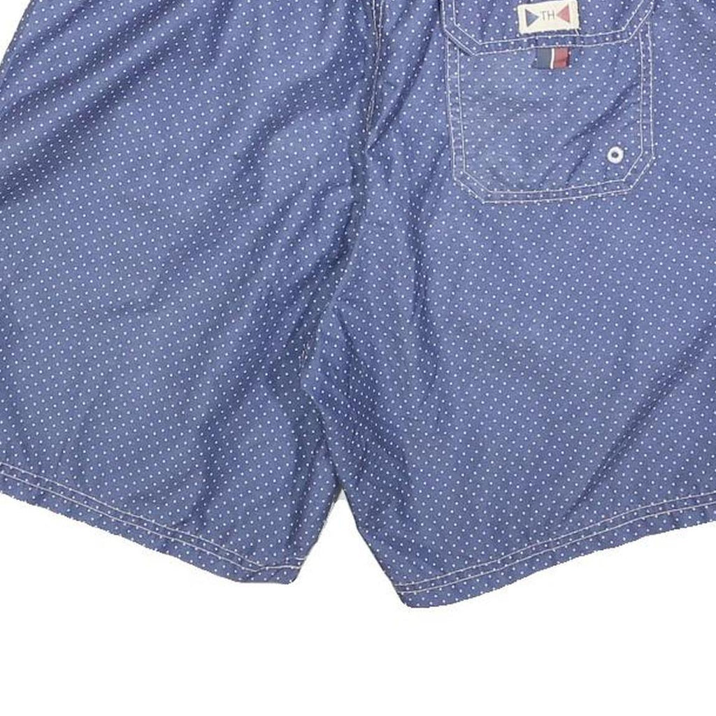 TOMMY HILFIGER Mens Blue Casual Shorts S W30 Polka Dot Print Swimwear