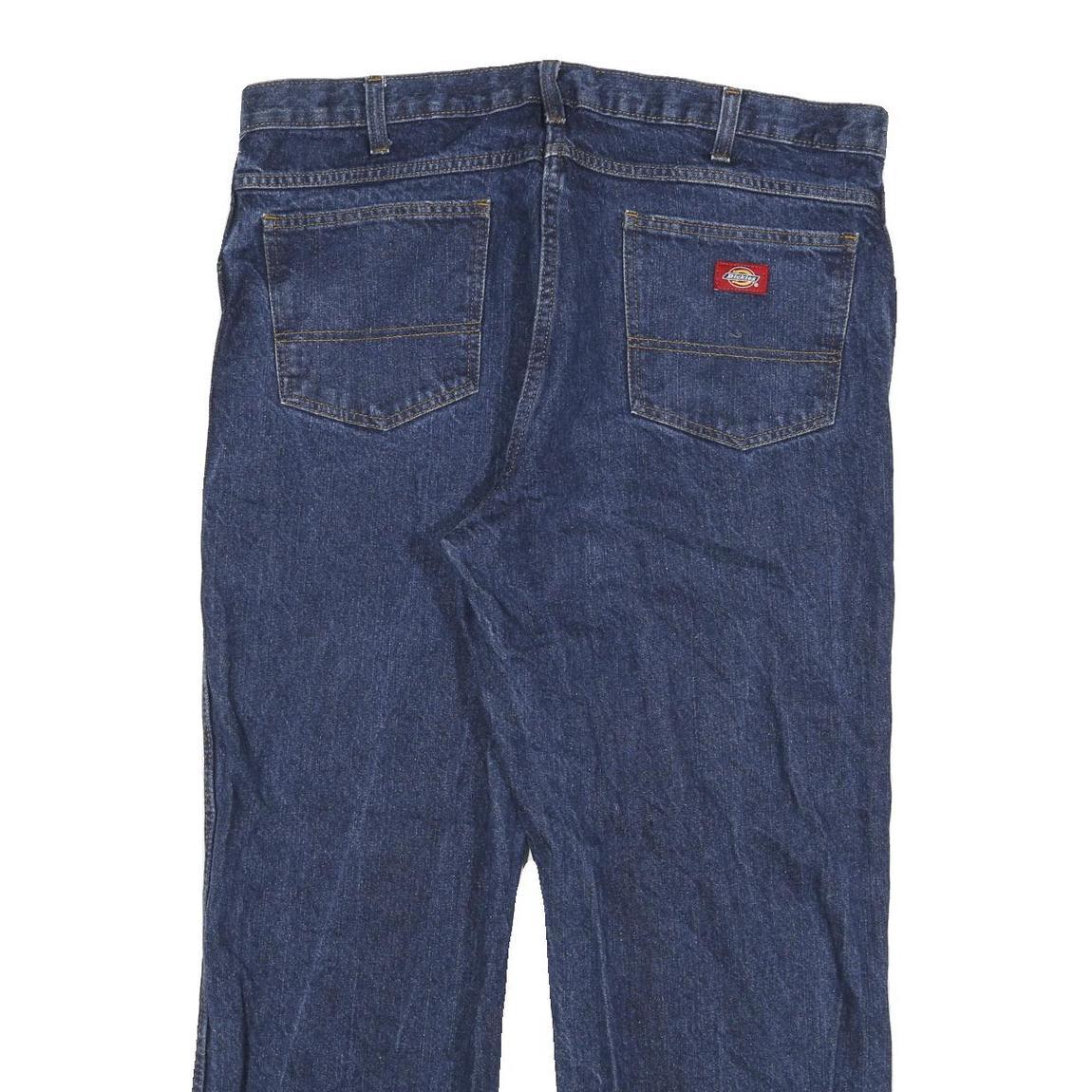 DICKIES Mens Jeans Blue Relaxed Straight Denim Medium W36 L29 Workwear