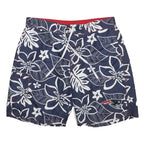 NFL Mens Blue & White Floral Casual Shorts XL W36 Drawstring Pockets