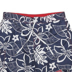 NFL Mens Blue & White Floral Casual Shorts XL W36 Drawstring Pockets