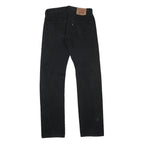 LEVI'S 501 Mens Jeans Black Regular Straight Denim Medium W32 L32 Classic Fit